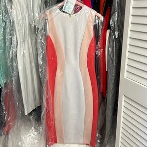 Calvin Klein Pink and White gorgeous women’s business or evening dress size 2